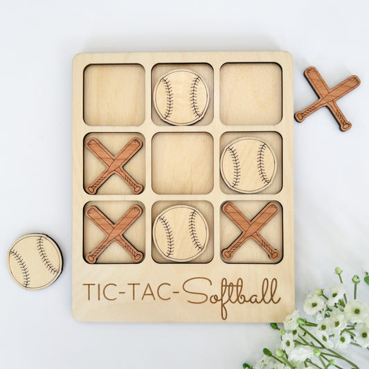 Softball Tic-Tac-Toe Board