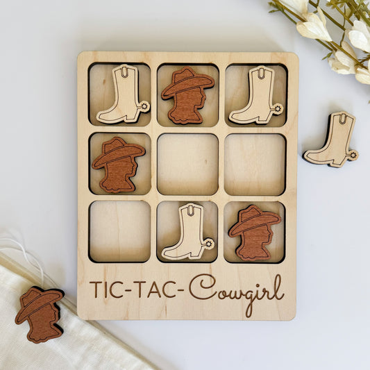 a wooden puzzle with a cowboy theme