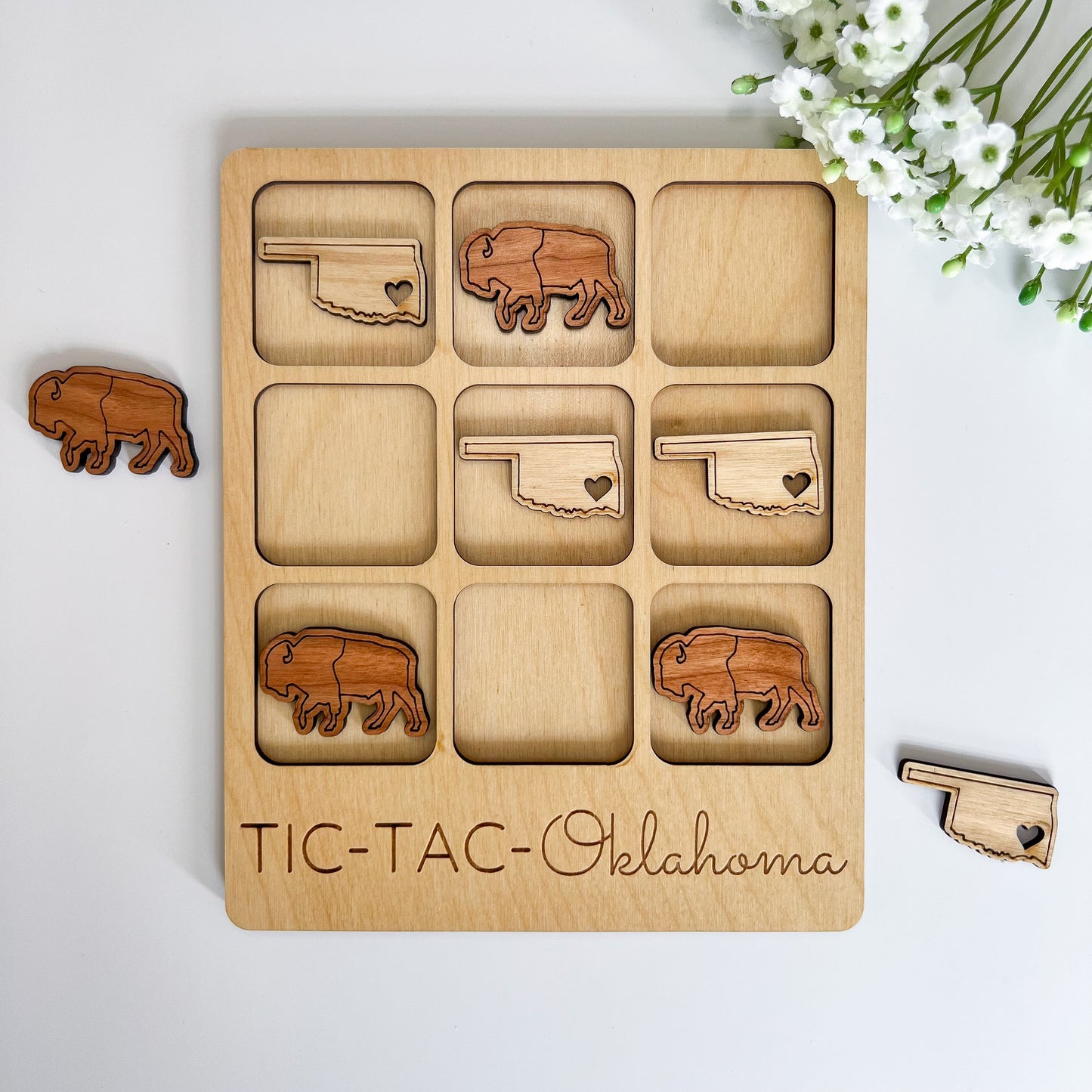 Oklahoma Tic-Tac-Toe Board