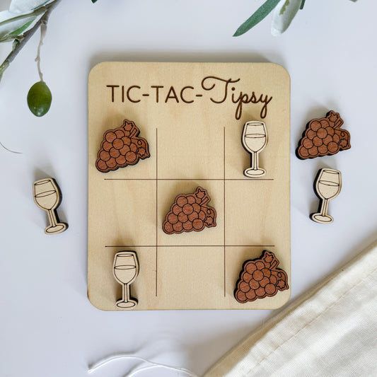 Mini Tipsy Tic-Tac-Toe Board