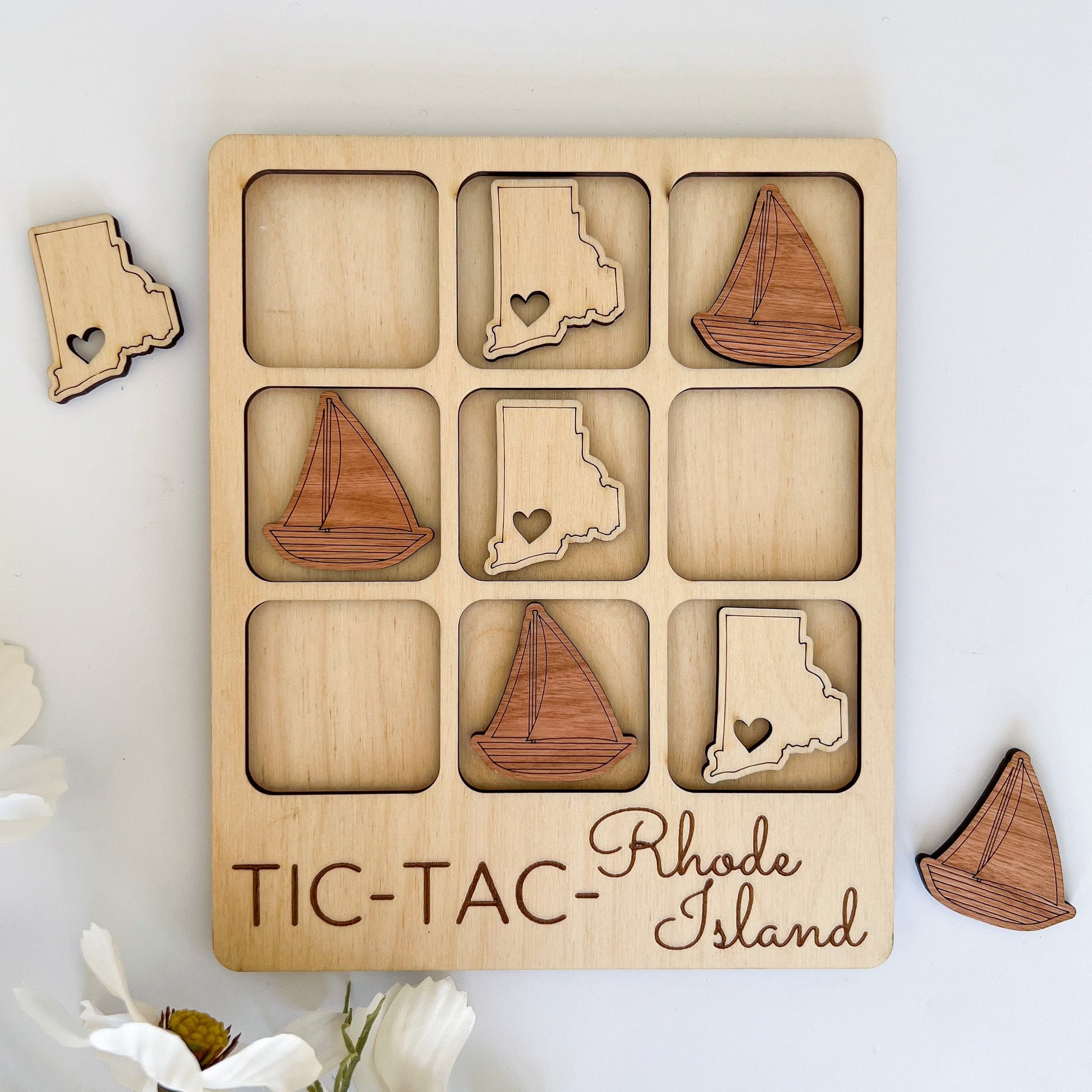 a wooden puzzle with a picture of the state of rhode