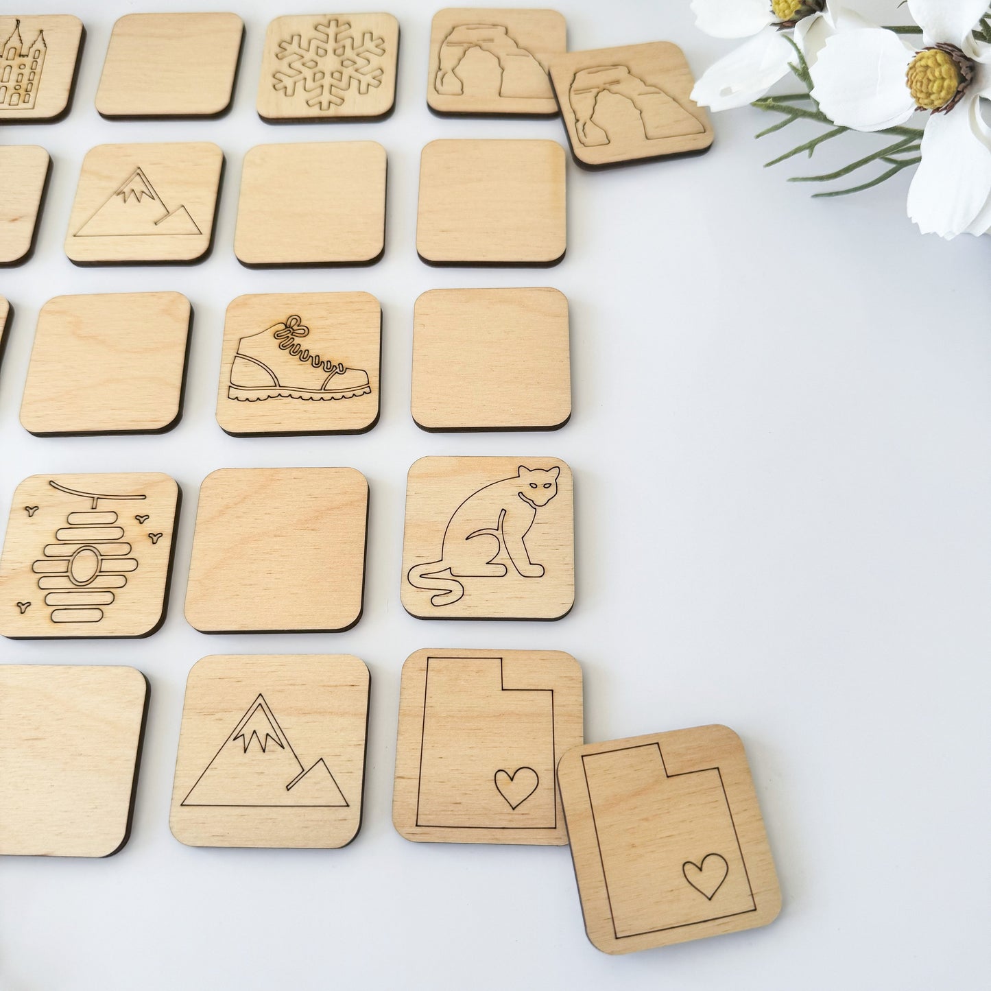 State Wooden Memory Game