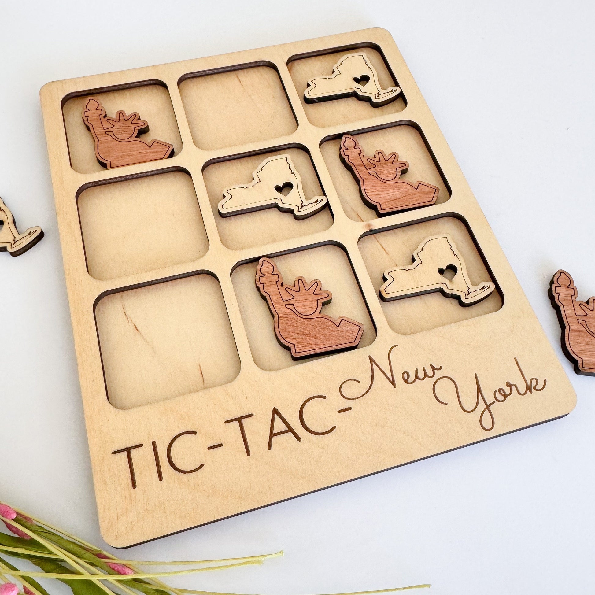 a wooden puzzle with a picture of a pair of shoes