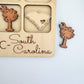 a wooden puzzle with a picture of the state of south carolina