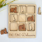 a wooden puzzle with the words tic - tac delaware on it