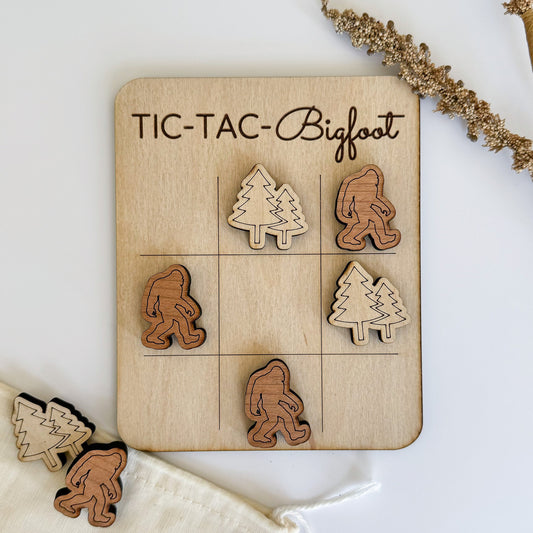 Mini Bigfoot Tic-Tac-Toe Board