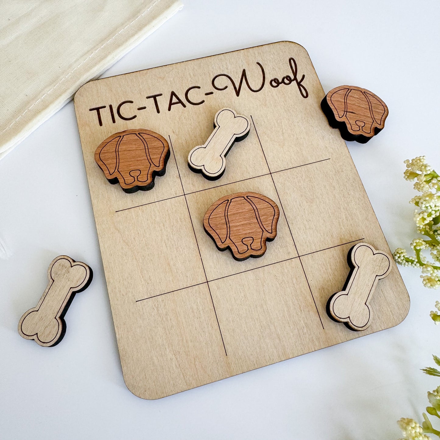 Mini Dog Tic-Tac-Toe Board