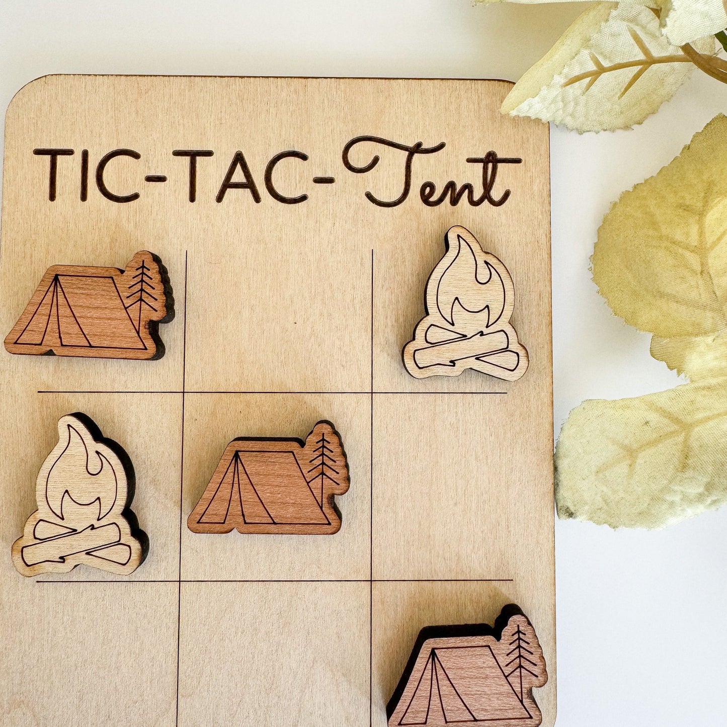 Mini Camping Tic Tac Toe Board